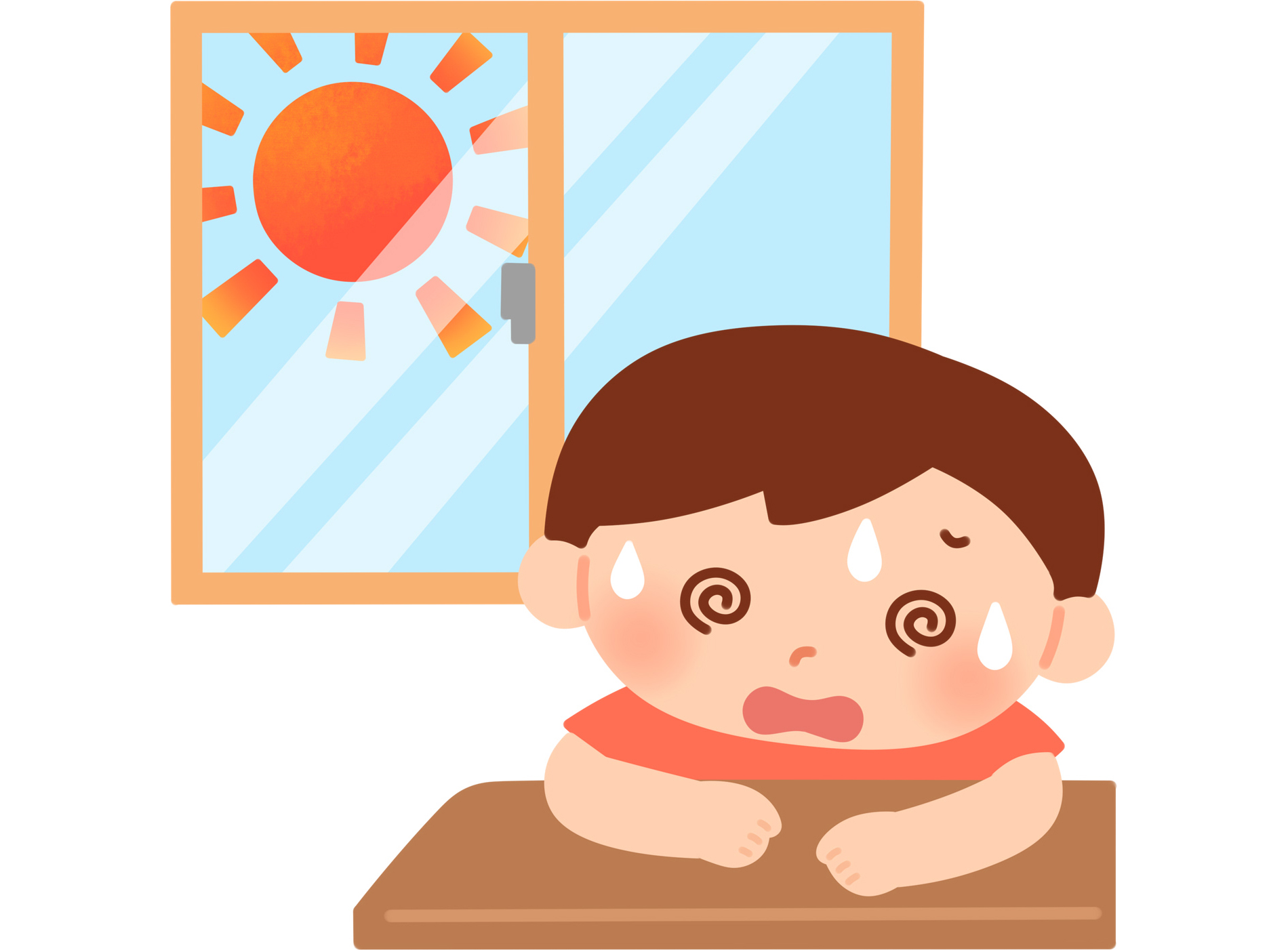 室内で熱中症に罹る子供